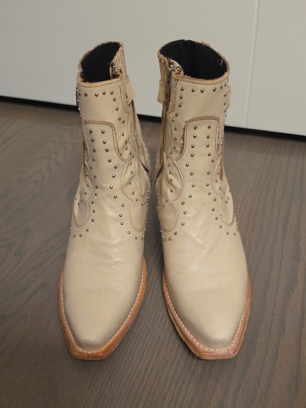 Freebird Morgan Women's Cream Western Ankle Boots - Picture 7 of 8